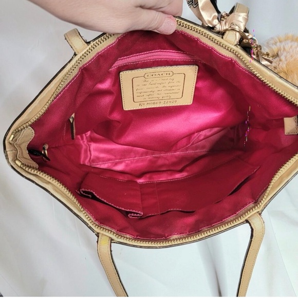 Coach Yellow and Brown Shoulder Bag
